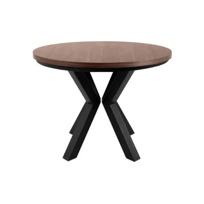 Konsimo® Esstisch Walnuss, Schwarz 220x75x100 cm