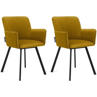 Konsimo® Esszimmerstuhle Gelb 56x84x46 cm