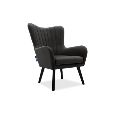 Konsimo® Ohrensessel Dunkelgrau 76x100x78 cm