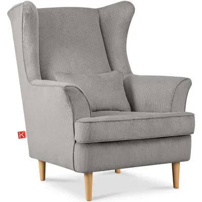 Konsimo® Ohrensessel Silber 82x108x80 cm