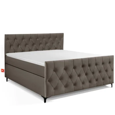 Konsimo® Polsterbett Braun 160x200 cm
