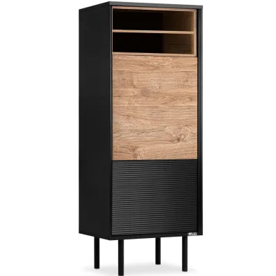 Konsimo® Regal Schwarz, Eiche, Mehrfarbig 52x135x41 cm