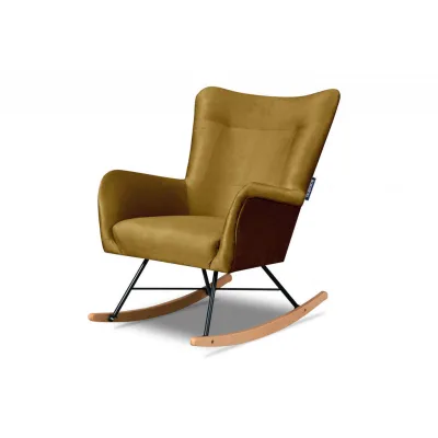 Konsimo® Schaukelsessel Gelb 75x94x112 cm