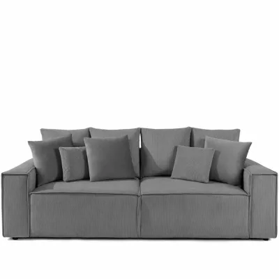 Konsimo® Schlafsofa Grau 244x89x101 cm