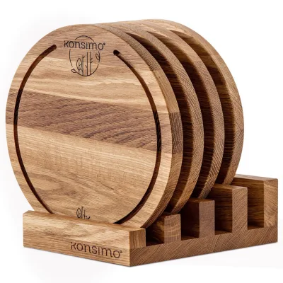 Konsimo® Schneidebrett Eiche 25x8 cm