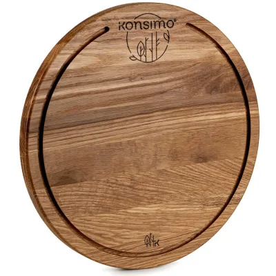 Konsimo® Schneidebrett Eiche 32x32 cm