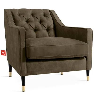 Konsimo® Sessel Olivgrün 77x78x80 cm