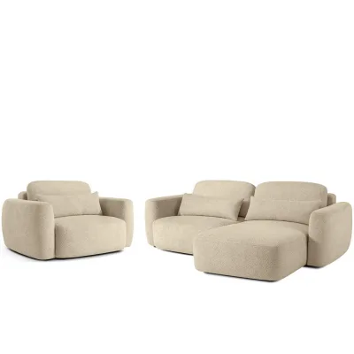 Konsimo® Sitzgarnitur Beige 245x85x165 cm