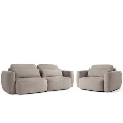 Konsimo® Sitzgarnitur Grau 245x85x115 cm