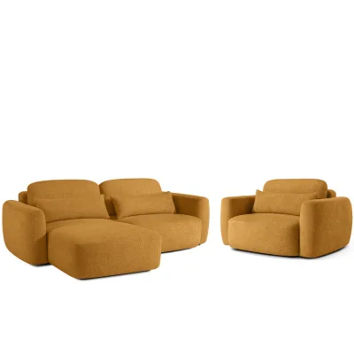 Konsimo® Sitzgarnitur Honig 245x85x165 cm
