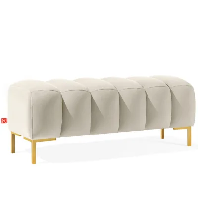 Konsimo® Sitzhocker Creme 120x50x50 cm