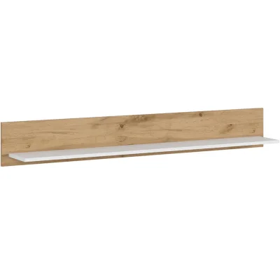 Konsimo® Wandregal Weiß, Eiche Wotan 150x21x20 cm