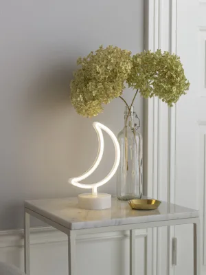 KONSTSMIDE LED Schlauchsilhouette "Mond", 6h Timer, 69 warmweiße Dioden, Innen, Batterie: 3 x AA 1,5V (exkl.)