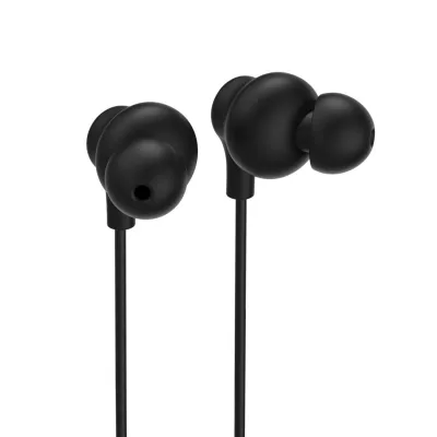 "Kopfhörer ""Curly"", In-Ear, Mikrofon, Kabelknickschutz, USB-C, Schwarz (00221794)"