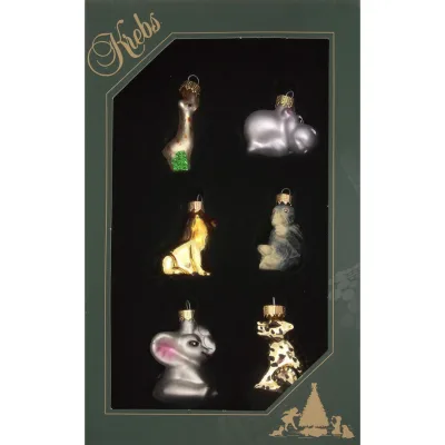 Krebs Glas Lauscha Christbaumschmuck Mehrfarbig 3x6x3 cm