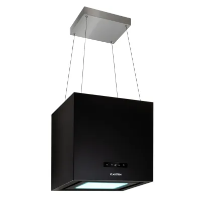 Kronleuchter Smart Inselabzugshaube 595m³/h App-Steuerung LED-Panel Schwarz