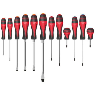 KS Tools 12-tlg. Schraubendreher-Set ULTIMATE, Schlitz - PH - PZ