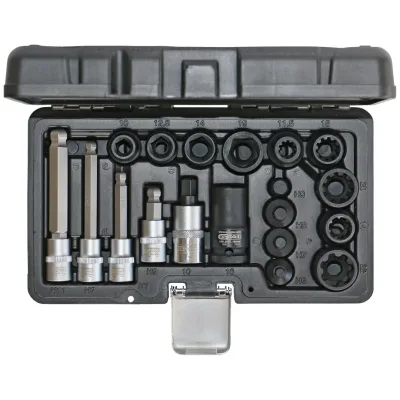 KS Tools Bremssattelverschraubung-Spezialstecknuss-Satz, 19-tlg.
