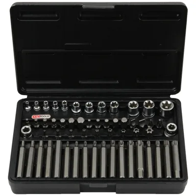 KS Tools Innensechsrund-Steckschlüssel-Set mit gelochten Steckschlüsseleinsätzen, 1/4–3/8–1/2, 57-tlg.