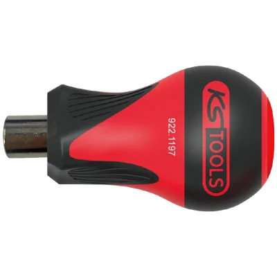 KS Tools ULTIMATE-Daumen-Schraubendreher mit Bitsaufnahme, 1/4, Länge 10 mm