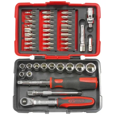 KS Tools ULTIMATE-Steckschlüsselsatz und Zubehör in Zoll, 1/4, 44-tlg.
