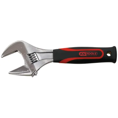 KS Tools Verstellschlüssel mit großer Öffnung und Griff aus zwei Materialien, 36 mm, 8 - L 205 mm