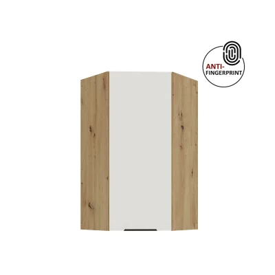 Küche ARIA Eckhängeschrank 60 cm, Höhe 90 cm Weiss Küchenzeile Anti Fingerprint