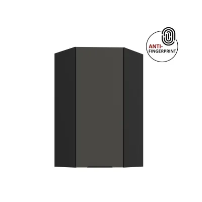 Küche ARIA Eckhängeschrank 60 cm, Höhe 90 Graphite Küchenzeile Anti Fingerprint