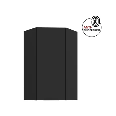 Küche ARIA Eckhängeschrank 60 cm, Höhe 90 Schwarz Küchenzeile Anti Fingerprint