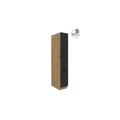 Küchen Apothekerschrank 30 cm ARIA Schwarz Anti Fingerprint Küchenzeile Küchenblock