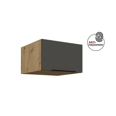 Küchen Aufsatzschrank 60 Küche ARIA Graphite matt Küchenzeile Anti Fingerprint