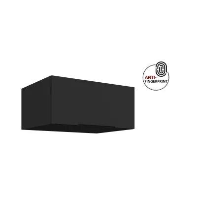 Küchen Aufsatzschrank 80 Küche ARIA Schwarz matt Küchenzeile Anti Fingerprint