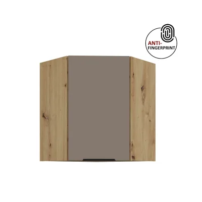Küchen Eckschrank 60 cm Küche ARIA Sandgrau matt Anti Fingerprint Küchenzeile