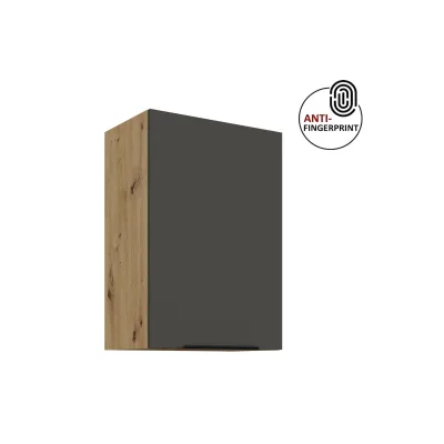 Küchen Hängeschrank 50 Küche ARIA Graphite matt Küchenzeile Anti Fingerprint