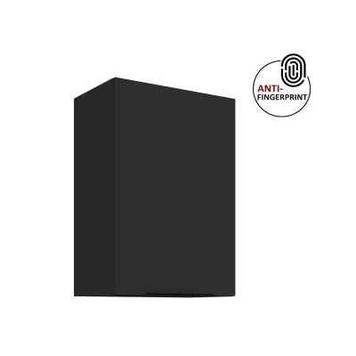 Küchen Hängeschrank 50 Küche ARIA Schwarz matt Küchenzeile Anti Fingerprint