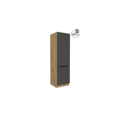 Küchen Hochschrank 60 cm Küche ARIA Graphite matt Anti Fingerprint Küchenzeile