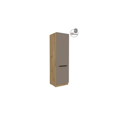 Küchen Hochschrank 60 cm Küche ARIA Sandgrau matt Anti Fingerprint Küchenzeile