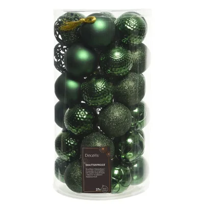 Kugelmix, 37 Kugeln je Ø 6 cm, piniengrün