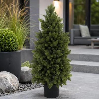 Künstliche Fichte MCW-R29, Dekobaum Kunstbaum Kunstpflanze, Outdoor Polyethylen, 85cm