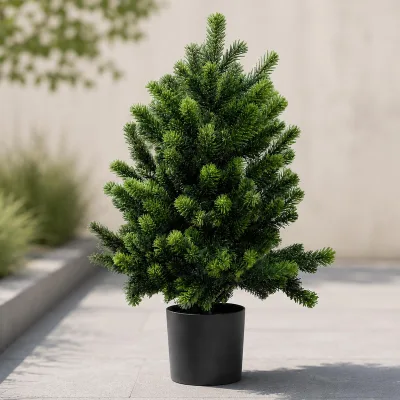 Künstliche Tanne MCW-R29, Dekobaum Kunstbaum Kunstpflanze, Outdoor Polyethylen, 60cm