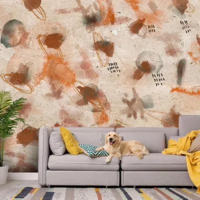 Kunstloft Vliestapete Braun, Beige 100x1 cm