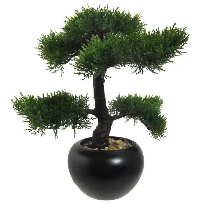 Kunstpflanze Bonsai Zeder, Höhe ca. 37 cm