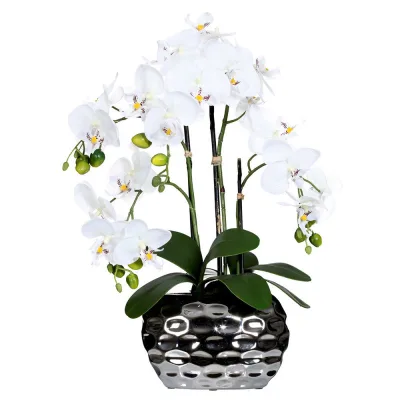 Kunstpflanze Orchidee, weiß, Höhe ca. 55 cm