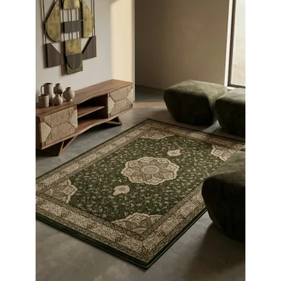 Kurzflorteppich GEISLER, orientalisch, Grün, 120 x 170 cm