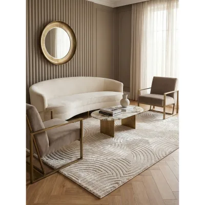 Kurzflorteppich ILLER, mit 3D-Design, Florhöhe 12 mm, Beige, 140 x 200 cm
