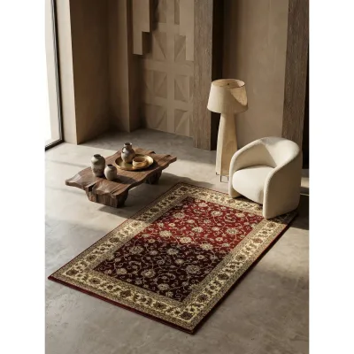 Kurzflorteppich TANNHEIM, orientalisch, aus Polypropylen, Rot, 80 x 150 cm