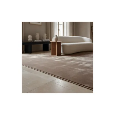 Kurzflorteppich Waschbar LECH, einfarbig, Beige, 160 x 230 cm