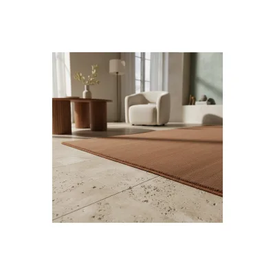 Kurzflorteppich Waschbar LECH, einfarbig, Braun, 120 x 170 cm