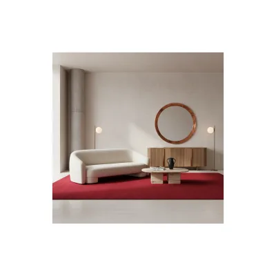 Kurzflorteppich Waschbar LECH, einfarbig, Rot, 160 x 230 cm