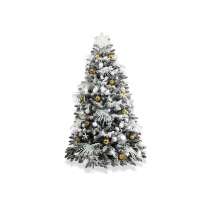 Laalu Weihnachtsbaum Weiß, Silber, Gold 240 cm